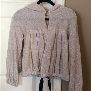 Free People Oatmeal Hoodie Sweater #0148